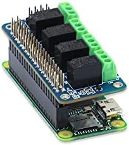 Relay 4 Zero 3V 4 Channel Relay Shield for Raspberry Pi, Relay HAT Expansion Relay Board for Raspberry Pi 4B/3B+/3B/2B/B+/A+/Zero and Zero W | Power Relay Module for Raspberry Pi in Kuwait