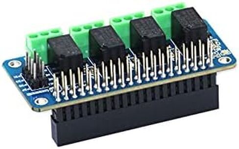 Relay 4 Zero 3V 4 Channel Relay Shield for Raspberry Pi, Relay HAT Expansion Relay Board for Raspberry Pi 4B/3B+/3B/2B/B+/A+/Zero and Zero W | Power Relay Module for Raspberry Pi in Kuwait