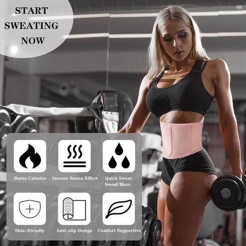 حزام الخصر للعرق للنساء والرجال، حزام تدريب الخصر للتدريب، حزام الجسم النحيف لفقدان الوزن، لف البطن، حزام البطن الرياضي، حزام رياضي لحرق الدهون، دعم أسفل الظهر in Kuwait