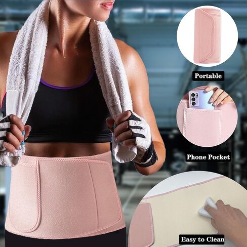 حزام الخصر للعرق للنساء والرجال، حزام تدريب الخصر للتدريب، حزام الجسم النحيف لفقدان الوزن، لف البطن، حزام البطن الرياضي، حزام رياضي لحرق الدهون، دعم أسفل الظهر in Kuwait