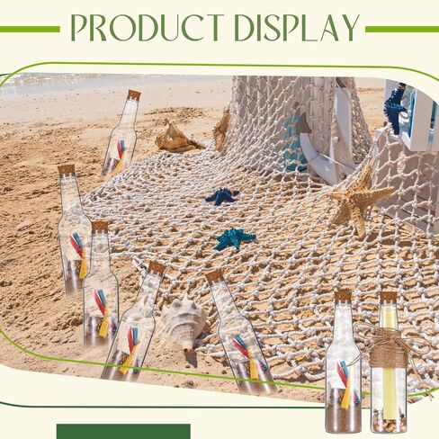 Tanlade 20 Pcs Plastic Sand Art Bottles with Cork Stoppers 5.6oz Wish Message Bottle Containers Clear Potion Bottles with Plastic Funnels for DIY Craft Wedding Birthday Party in Kuwait