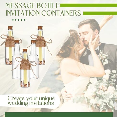 Tanlade 20 Pcs Plastic Sand Art Bottles with Cork Stoppers 5.6oz Wish Message Bottle Containers Clear Potion Bottles with Plastic Funnels for DIY Craft Wedding Birthday Party in Kuwait