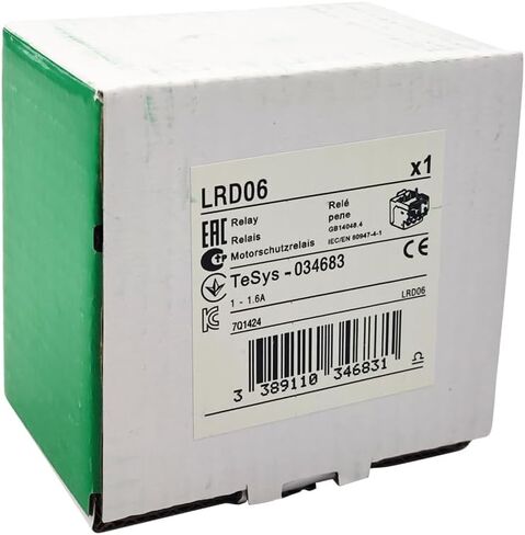 TeSys LRD06 مرحل حراري عند زيادة الحمل 1-1.6A مناسب للموصل LC1D09-38 in Saudi Arabia