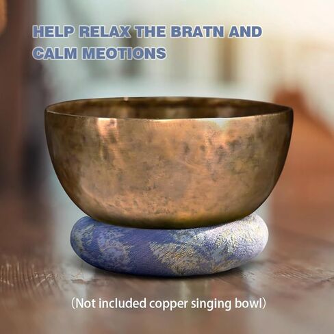 وسادة وعاء الغناء لوعاء الغناء التبتي، وسادة مستديرة مصنوعة يدويًا من الحرير المطرز لأوعية الصوت in Kuwait