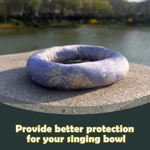 وسادة وعاء الغناء لوعاء الغناء التبتي، وسادة مستديرة مصنوعة يدويًا من الحرير المطرز لأوعية الصوت in Kuwait