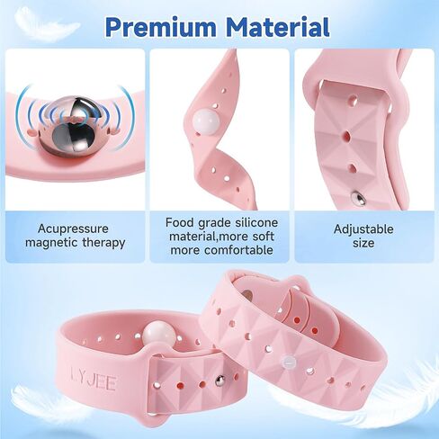 LYJEE Motion Sickness Bands for Adults and Kids Nausea Relief for Pregnant Women Seasickness Wristband for Cruise Ship Essentials in Saudi Arabia