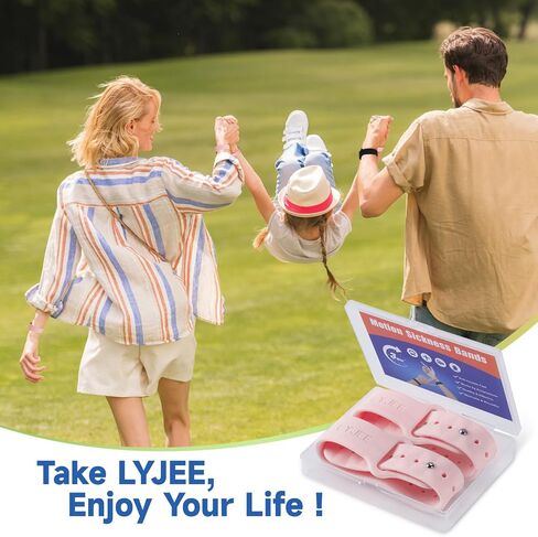 LYJEE Motion Sickness Bands for Adults and Kids Nausea Relief for Pregnant Women Seasickness Wristband for Cruise Ship Essentials in Saudi Arabia