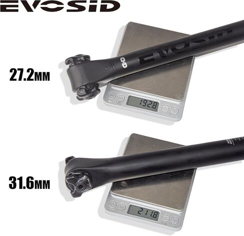 Carbon Fiber Bike Seatpost 27.2/31.6mm MTB Seat Post Lightweight T800 Carbon Cloth 400mm Length Bicycle Seat Tube for Mountain Bike Road Bike BMX in Saudi Arabia