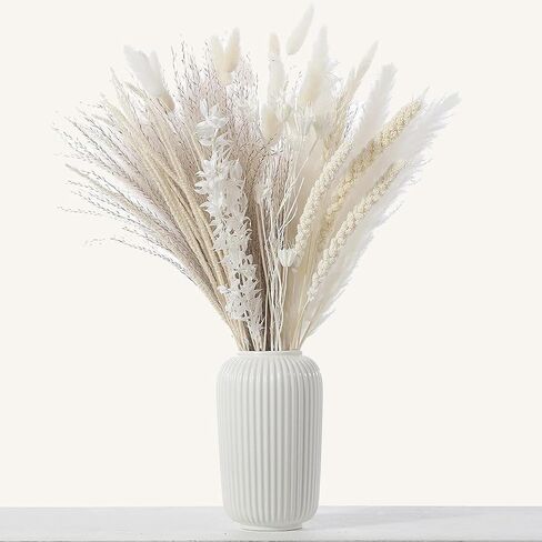 85 PCS Dried Pampas Grass Decor, Natural Pampas Grass Boho Home Decor, Dried Flowers for Wedding, Floral Room, Rustic Farmhouse Party, Table Decor, Baby Shower Decorations in Saudi Arabia