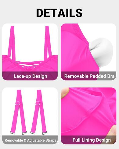 Daci Plus Size One Piece Swimsuits for Women Off Shoulder Ruffle Bathing Suits Flounce Tummy Control Swimwear in Saudi Arabia