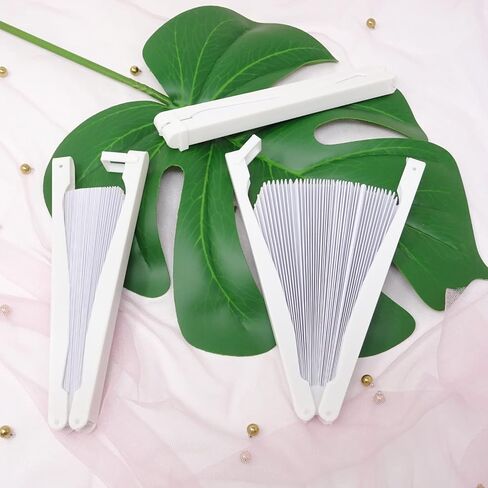 Honbay 12PCS Folding Handheld Paper Fans Birthday Wedding Party Round Shaped Accordion Fans Party Favors (Orange) in Saudi Arabia