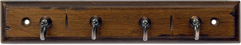 Dorman Hardware 4-1833 Keyrack with 4 Extra Small Single Bronze Hooks, 8.75-Inch, Antique Walnut Finish in Saudi Arabia