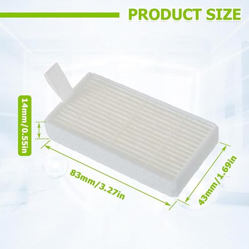 HEPA Vacuum Filters Replace for I-LIFE v3 v3s V3s pro v5 v5s v5s Pro I-LIFE Robot Vacuum Filters(pack of 10pcs) in Saudi Arabia