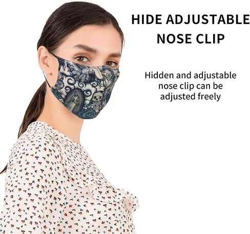 4pcs Face Mask With Filter Pocket Washable Reusable Face Bandanas Balaclava For Men Women With 8 Filters in Saudi Arabia