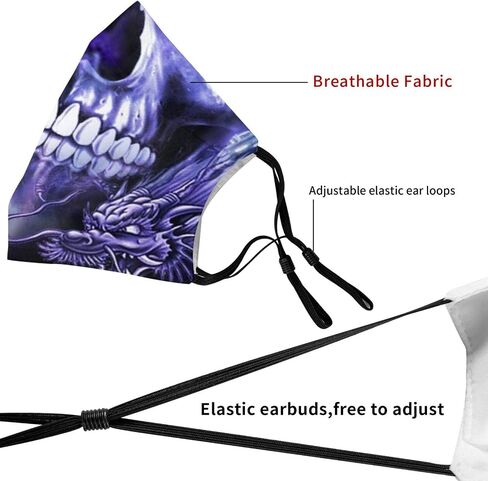 4pcs Face Mask With Filter Pocket Washable Reusable Face Bandanas Balaclava For Men Women With 8 Filters in Saudi Arabia