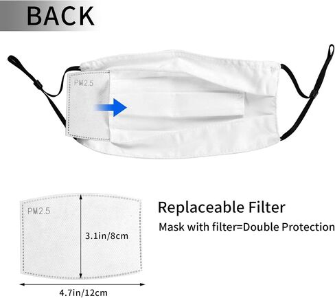 4pcs Face Mask With Filter Pocket Washable Reusable Face Bandanas Balaclava For Men Women With 8 Filters in Saudi Arabia