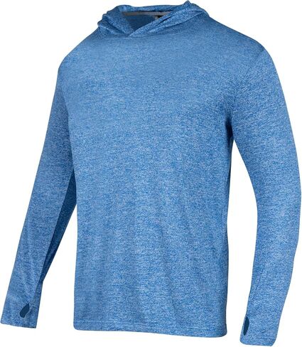 Men's Hoodie Shirts Long Sleeve UPF 50+ Sun Protection T Shirts Casual Fishing Hiking Shirts with Hood in Saudi Arabia