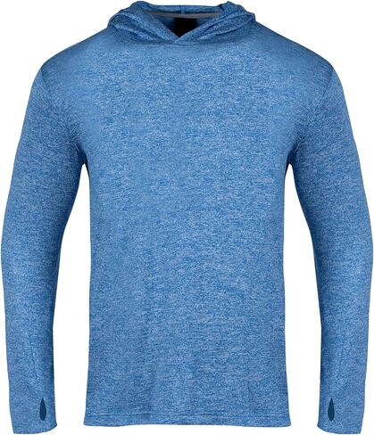 Men's Hoodie Shirts Long Sleeve UPF 50+ Sun Protection T Shirts Casual Fishing Hiking Shirts with Hood in Saudi Arabia