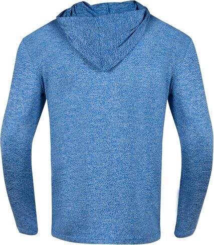 Men's Hoodie Shirts Long Sleeve UPF 50+ Sun Protection T Shirts Casual Fishing Hiking Shirts with Hood in Saudi Arabia