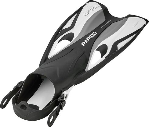 زعنفة فليبر من مجموعة رابيدو بوتيك بكعب مفتوح وقابل للتعديل مع حقيبة حمل معدات الغطس، أبيض، ML/XL in Kuwait