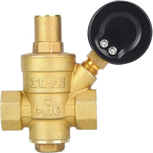 Water Pressure Regulator Valve,DN15 Brass Adjustable Water Pressure Reducing Valve,Water Regulator with Gauge in Saudi Arabia