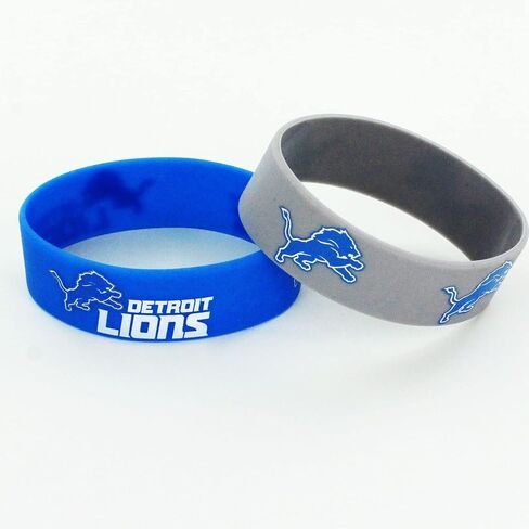 aminco NFL unisex-adult Silicone Wide Bracelet, 2-Pack in Saudi Arabia