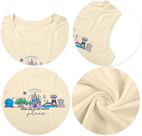FASHGL Magic Kingdom Tank Top for Women May The Magic Be with You Tank Tops Summer Vacation Sleeveless Graphic Tee Shirt in Kuwait