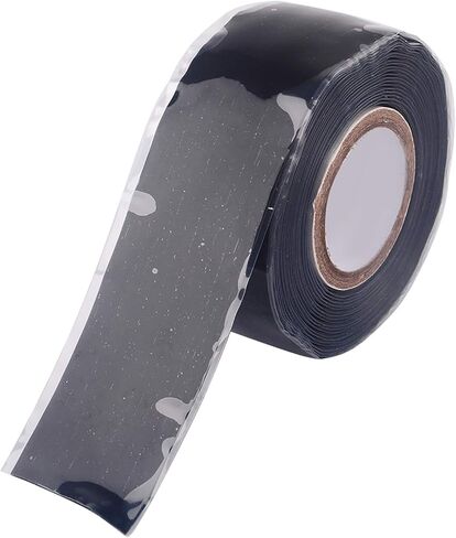شريط لاصق ذاتي من مطاط السيليكون، إصلاح السيارات، إصلاح السخان المرن، إصلاحات خرطوم الرادياتير في حالات الطوارئ، 0.98 بوصة × 9.84 قدم، مستطيل، أسود in Kuwait