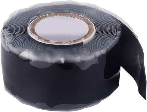 شريط لاصق ذاتي من مطاط السيليكون، إصلاح السيارات، إصلاح السخان المرن، إصلاحات خرطوم الرادياتير في حالات الطوارئ، 0.98 بوصة × 9.84 قدم، مستطيل، أسود in Kuwait