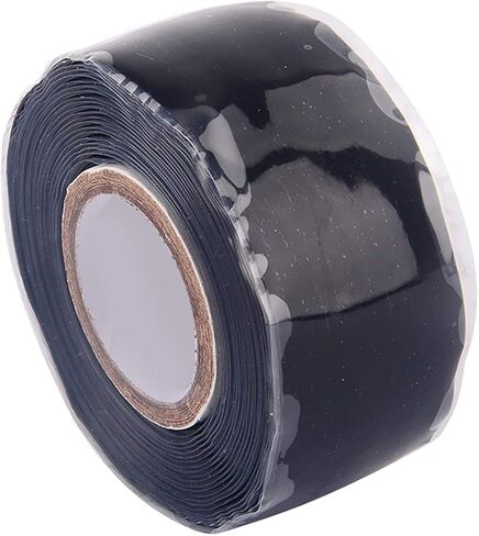 شريط لاصق ذاتي من مطاط السيليكون، إصلاح السيارات، إصلاح السخان المرن، إصلاحات خرطوم الرادياتير في حالات الطوارئ، 0.98 بوصة × 9.84 قدم، مستطيل، أسود in Kuwait