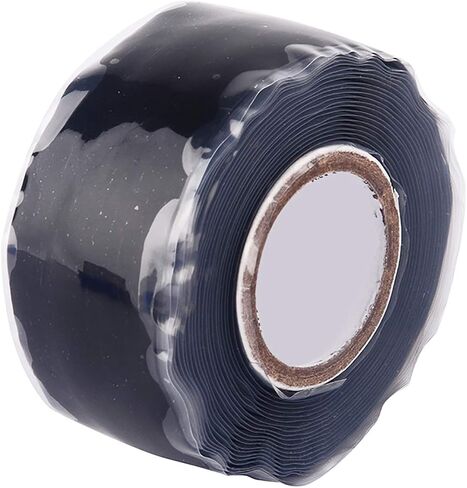 شريط لاصق ذاتي من مطاط السيليكون، إصلاح السيارات، إصلاح السخان المرن، إصلاحات خرطوم الرادياتير في حالات الطوارئ، 0.98 بوصة × 9.84 قدم، مستطيل، أسود in Kuwait