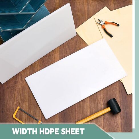 4 قطع من صفائح HDPE البيضاء بسمك 1/2 بوصة، مقاس 12 بوصة × 24 بوصة، صفائح بلاستيكية سميكة صفائح بلاستيكية HDPE مرنة عالية الكثافة من البولي إيثيلين كتلة بلاستيكية صلبة لمشاريع DIY لتصنيع الآلات المنزلية in Saudi Arabia