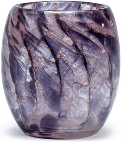 4" Art Glass Glisten + Glass Votive Candle Holder (Baby Blue Gold) in Saudi Arabia