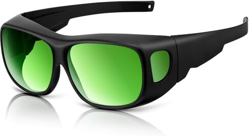 نظارات أمان بالليزر، حماية للعين للعلاج بالضوء الأحمر بطول موجي 200-1000 نانومتر، نظارات تسمير البشرة فعالة لتصفية IPL والأشعة فوق البنفسجية وأشعة LED لإزالة الشعر بالليزر من سرير تسمير البشرة in Kuwait