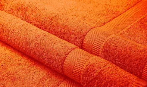 Terry Towels, Bath Towel, Orange, Set of 2 in Saudi Arabia