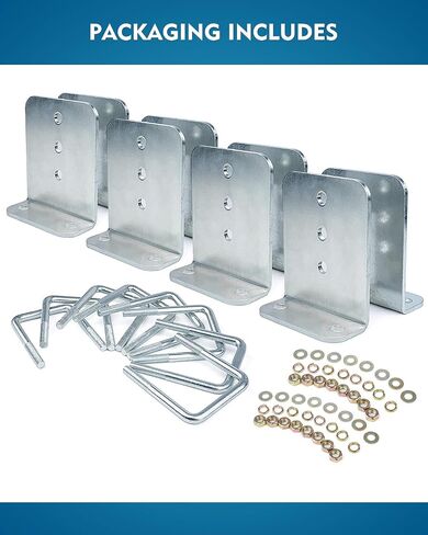 Heavy-Duty Steel 6" L-Type Boat Trailer Bunk Bracket Kit Fit for 3x3 Boat Trailer Crossmembers - 4 Pack in Saudi Arabia