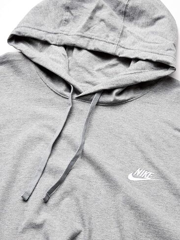 Nike Men's Sportswear Club Jersey Pullover Hoodie, Fleece Hoodies for Men, Dark Grey Heather/White, 4XL in Saudi Arabia