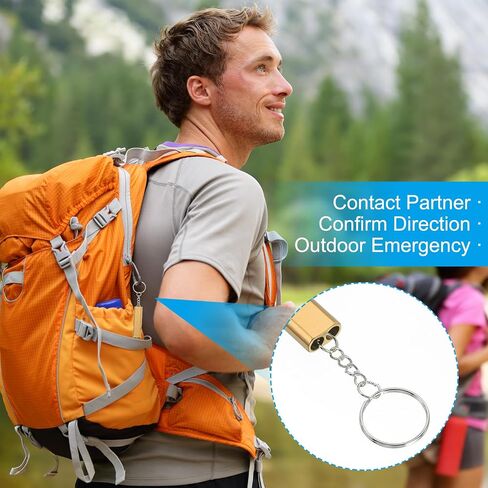 PATIKIL Emergency Whistle, Loud Sound Aluminum Keychain Whistles Outdoor Safety Survival Whistle for Camping Hiking in Saudi Arabia