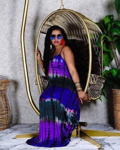 فستان ماكسي مثير بحزام سباغيتي من Acelyn بدون أكمام كاجوال للحفلات والنوادي للنساء in Kuwait