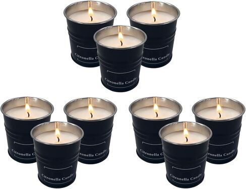 Enhanced Scents Outdoor Citronella Candles, 9 Pack, Red, Repel Scented Candles, Control, 100% Soy, for Patio, Outside, Outdoor Table Decor, Camping Accessories, Home Scented in Kuwait