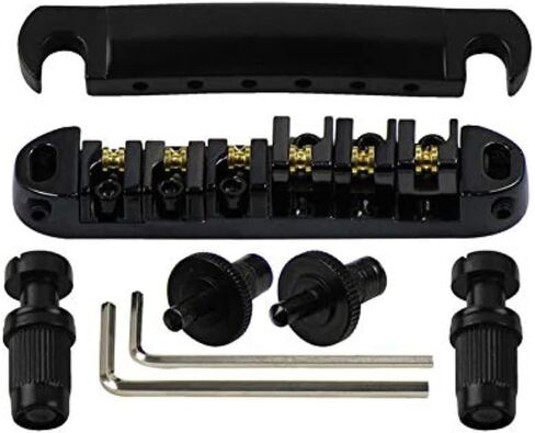 سرج أسطوانة الجيتار قطعة خلفية لجسر Tune-O-Matic باللون الأسود لأجزاء جسور الجيتار الكهربائي LP in Kuwait