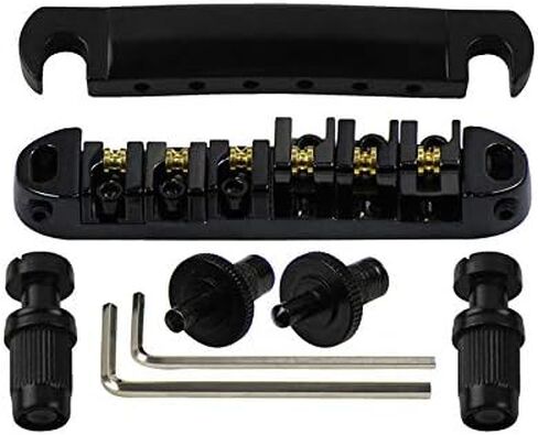 سرج أسطوانة الجيتار قطعة خلفية لجسر Tune-O-Matic باللون الأسود لأجزاء جسور الجيتار الكهربائي LP in Kuwait