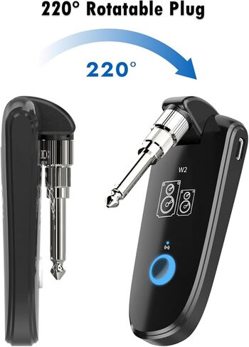 Wireless Guitar System, AUPHY Wireless Guitar Transmitter Receiver, 35 Channels Rechargeable Bluetooth Transmitter for Electric Guitar Bass in Saudi Arabia