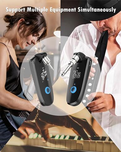 Wireless Guitar System, AUPHY Wireless Guitar Transmitter Receiver, 35 Channels Rechargeable Bluetooth Transmitter for Electric Guitar Bass in Saudi Arabia