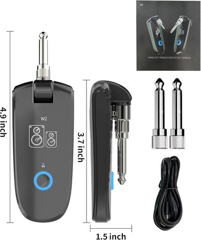 Wireless Guitar System, AUPHY Wireless Guitar Transmitter Receiver, 35 Channels Rechargeable Bluetooth Transmitter for Electric Guitar Bass in Saudi Arabia