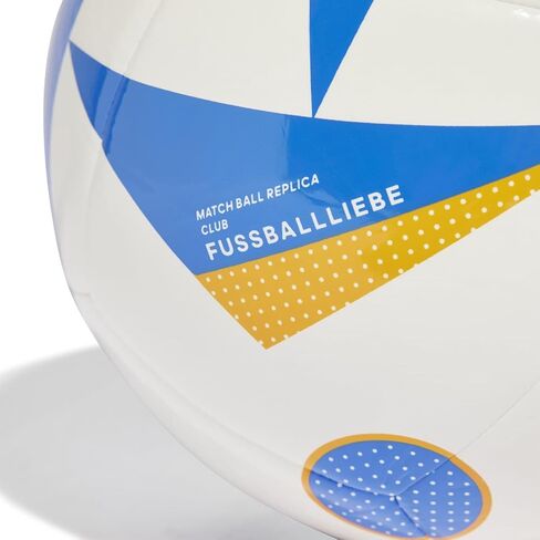 كرة adidas Fussballliebe Club Euro 2024 IN9371، للجنسين، كرة قدم، أبيض/أزرق متوهج/برتقالي محظوظ، 3 in Saudi Arabia