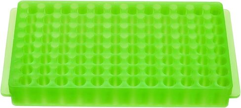 PATIKIL 96 Wells Tube Rack, 1 Pcs Vial Rack Double Panel Centrifuge Tube Holder for Microcentrifuge Tubes 0.2/0.5/1.5/2ml, Orange in Kuwait