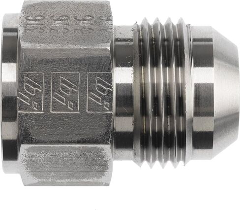 2406-04-08-SS Stainless Steel Non-Swivel Straight Reducer, 7/16"-20 SAE x 3/4"-16 SAE Thread, 1/4" Female JIC x 1/2" Male JIC, 0.625" Hex, 1.250" Length in Saudi Arabia