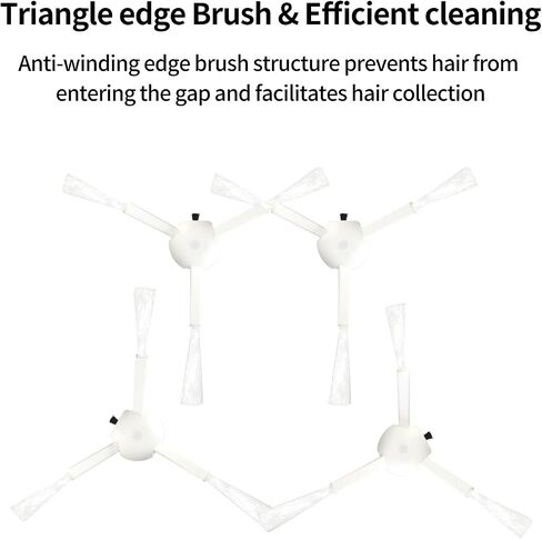 Vacuum Cleaner Replacement Accessories Kit for Dreame X10 S10 Plus L10S Ultra W10S pro, 12 Pack (2 Main Brush+4 Side Brush+2 Filter+2 Mop Cloths) in Saudi Arabia