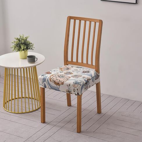 Chair Seat Covers for Dining Room Set of 4, Stretch Jacquard Removable and Washable Chair Covers, Protector Chair Cushion Kitchen Dining Home Slipcovers(4 Pack) in Kuwait